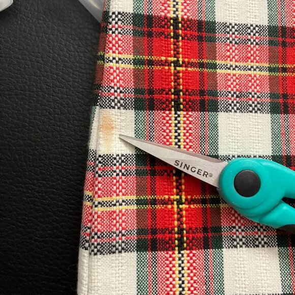 60s Vintage Junior Accent Red White Black Tartan Plaid Mod Jacket Skirt Suit Set - Picture 14 of 15